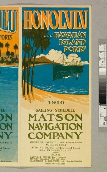 Honolulu and Hawaiian Island ports : 1910 sailing schedule