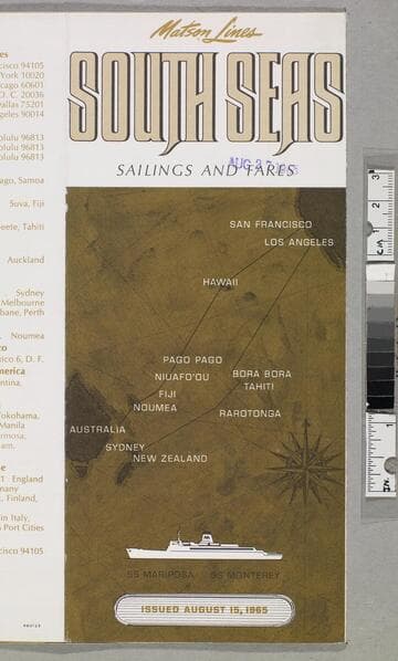 South Seas sailing and fares