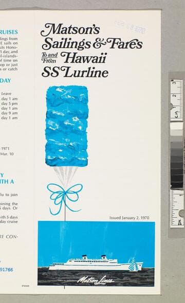 Matson's sailings & fares to and from Hawaii