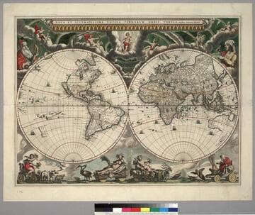 Nova et accuratissima totius terrarum orbis tabula / auctore Joanne Blaeu
