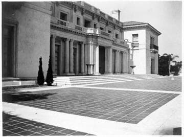 South terrace of the Huntington residence