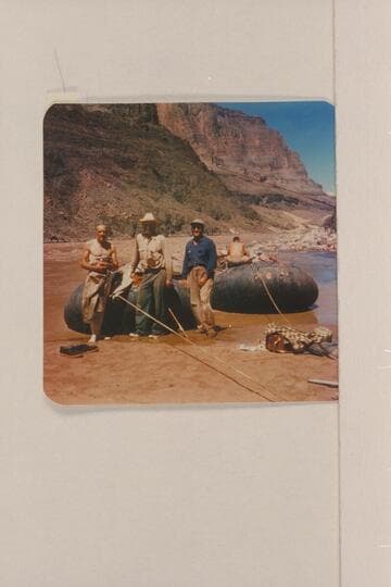 Three of the four boatmen of the Hatch party