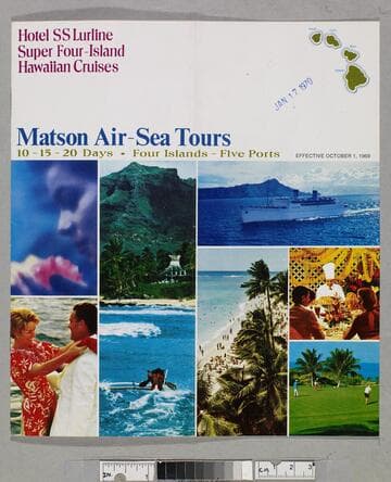 Matson air-sea tours : 10-15-20 days - four islands - five ports
