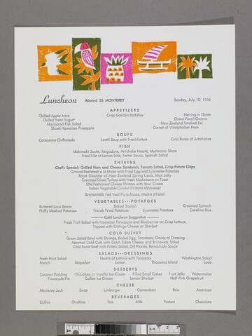 Luncheon aboard SS Monterey