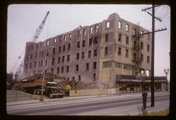 Old brick apartment going down