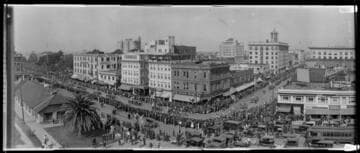 Armistice Day parade, Boy Scouts and automobiles, Long Beach. November 11, 1922
