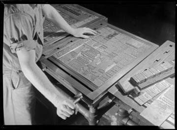 Page ready for press, Los Angeles Times, Los Angeles. 1941
