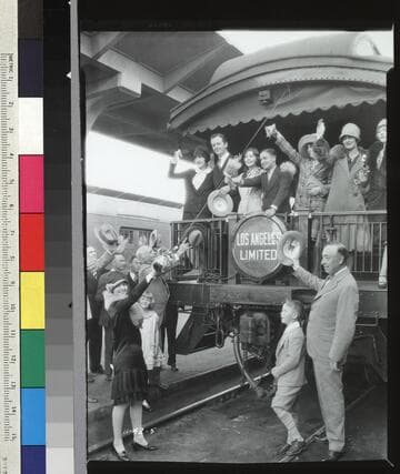 Train departure, Los Angeles. 1926