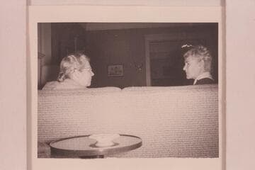 Gin Masland and Margaret Marston; King's Gap.  Apparently Margaret is wondering whether it is a Gibson that she smells