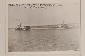 The "Silas J. Lewis" in tow of the "Cochan" at Needles