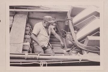 Doc Reed installing the auto bailer which was supposed to have been placed at the studio.  National Canyon