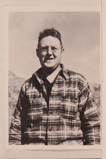 Ed Hudson during up-river attempt in 1944, Feb