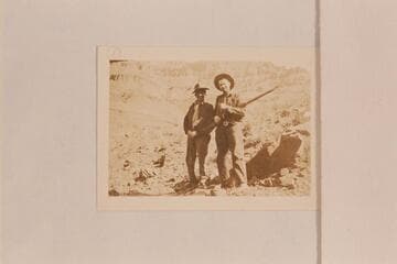 Michael Harrison and Bert Lauzon.  Near Bass Tram