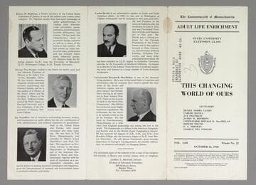 Adult Life Enrichment, State University Extension Class: This Changing World of Ours