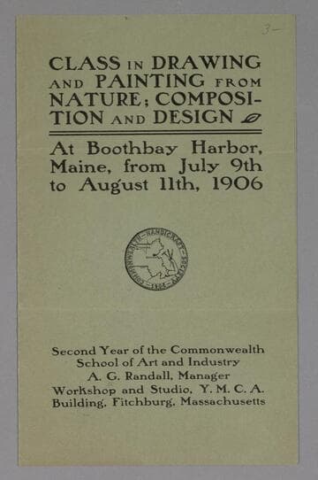 Class in Drawing and Painting From Nature; Composition and Design