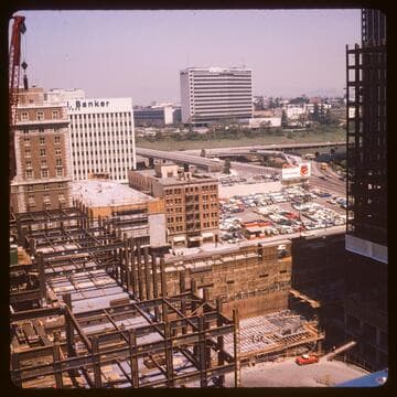 Richfield Plaza, showing steel propping up