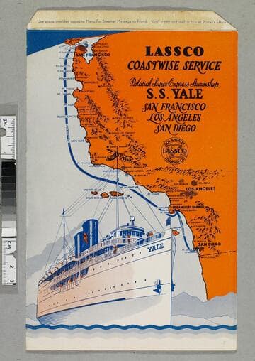 On board S.S. Yale... Dinner