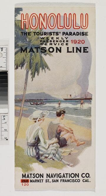 Honolulu, the tourists' paradise :  weekly passenger service, Matson Line, 1920