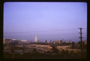 Civic Center as viewed across freeway from Union Oil Center